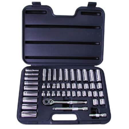 ATD Tools ATD-1245 47 Piece 6-Point SAE-Metric Socket Set